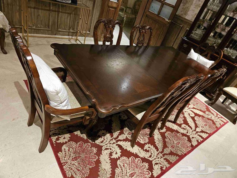 طاوله طعام 8 كراسي مع دولاب من أثاث المنزل habitat64532733657986111