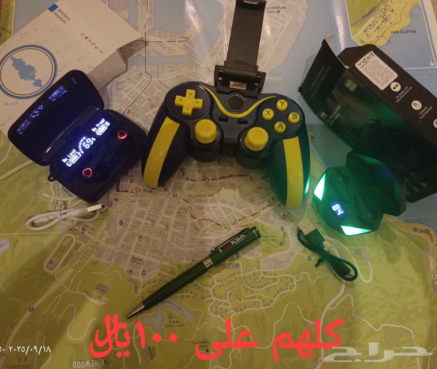 يد العاب سماعة بلوتوث 2 قلم معدني Roller64532409865729110