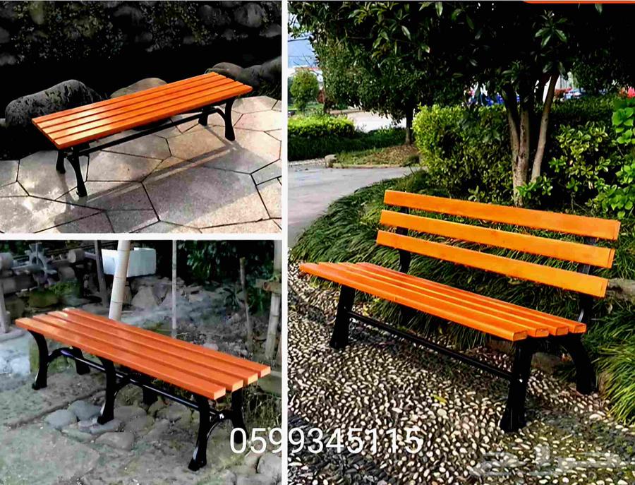 مقعد فناء خارجي من الحديد الزهر مع مسند ظهر مربع مع مسند ظه64532875065473110