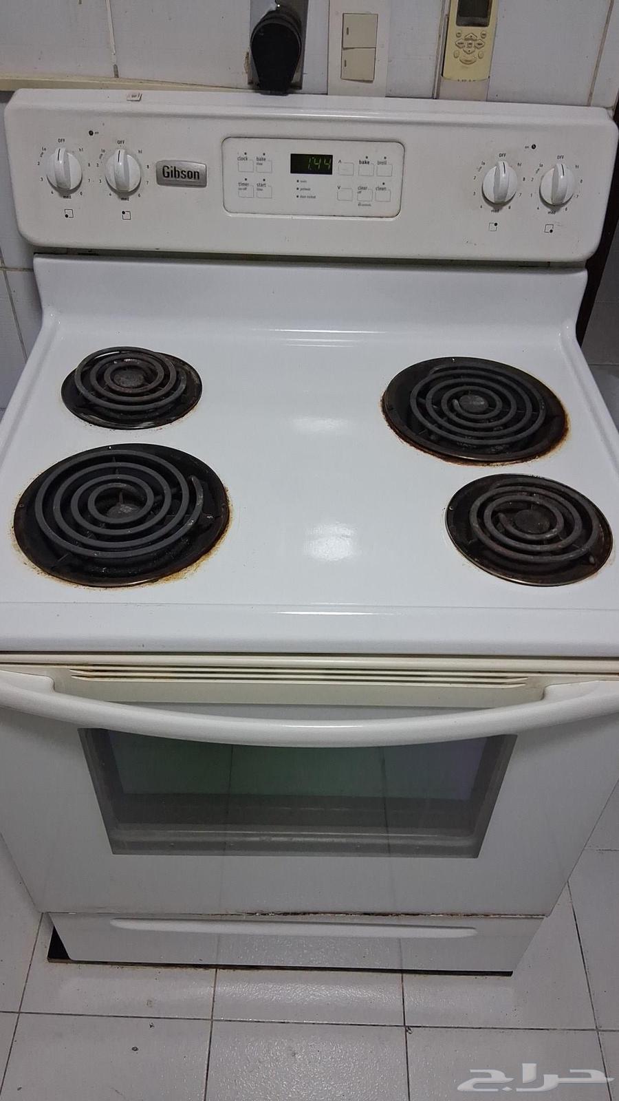 غاز كهربائي مع فرن بحالة الوكالة جبسون إيطالي للبيع 550 رس64538162414595110