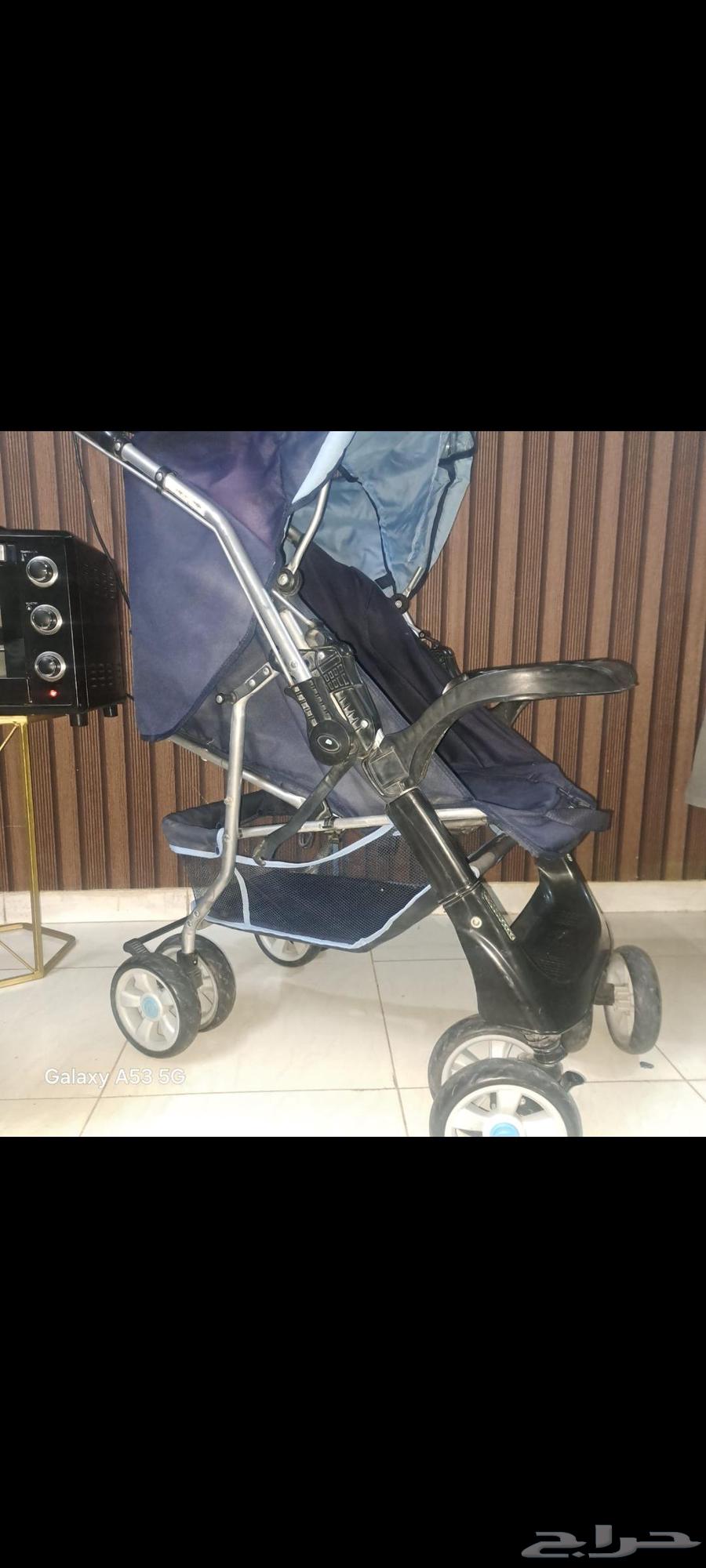 Large and durable baby stroller for 100 SAR, car seat as a gift64536697067651111