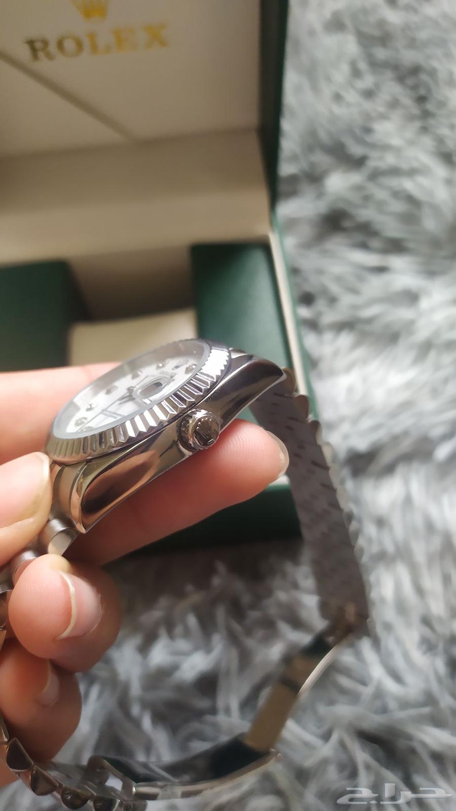 ساعة روليكس ديت جست فضي بميناء أبيض64537867865218113