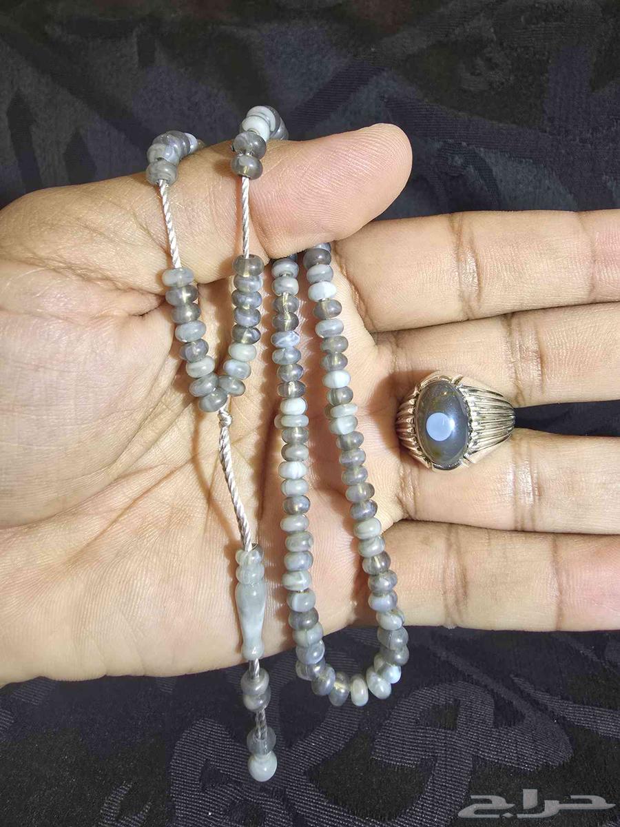 طقم خاتم عقيق سليماني مع سبحه عقيق عرض خاص64536795349633110