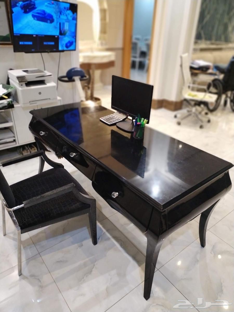 مكتب راقي للبيع صنع إيطالي مع خزانة لون أسود64536781220355111