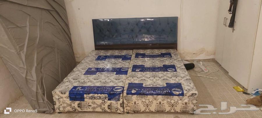 سرير 2 نفر مع المرتبة و غطاء للمرتبة الحالة شبة جديد أستخدم64541536987778112