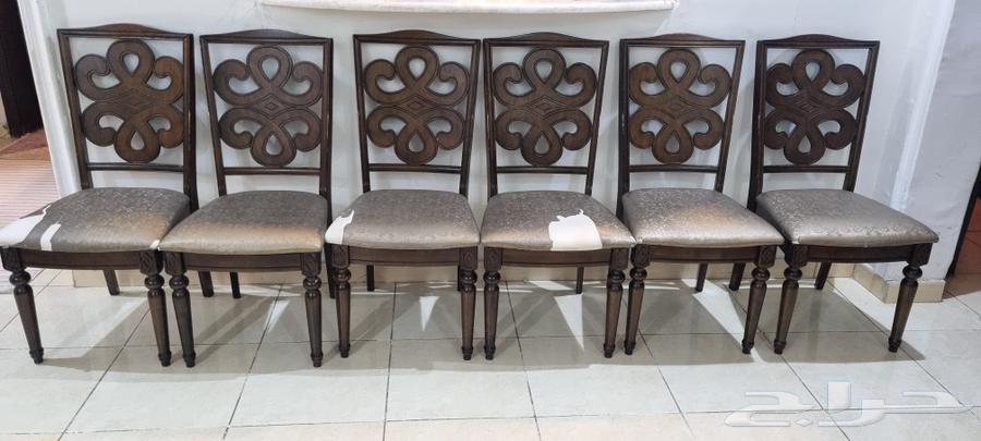 Malaysian-made dining table with 6 chairs, 180 cm long, 100 cm wide, 77 cm high64410144190465113