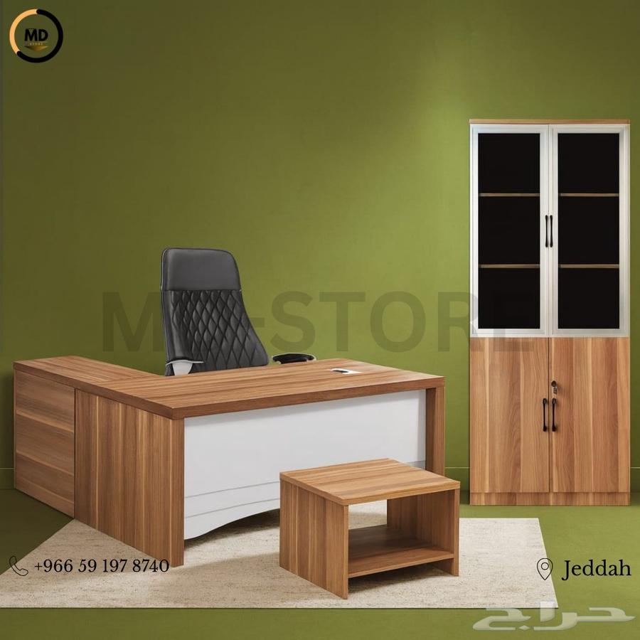 مكتب دولاب - طاولة شاي - كراسي طقم مكتب كامل في جدة64410767771267113