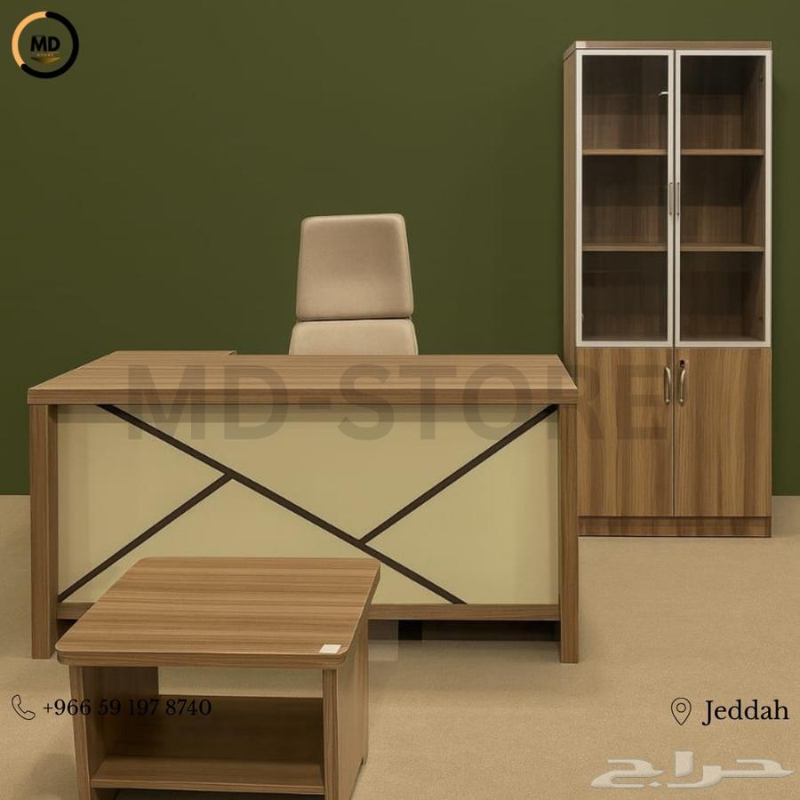 مكتب دولاب - طاولة شاي - كراسي طقم مكتب كامل في جدة64410767771267110