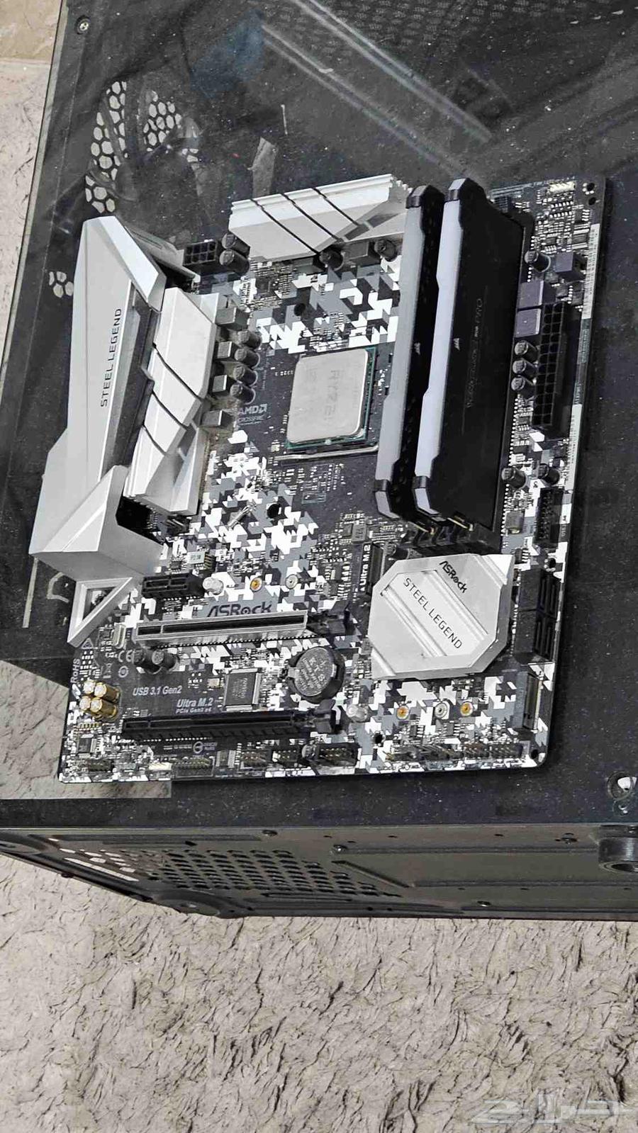 ddr4 ram 16 2 3200 B450m steel legend m.2 500 ryzen 7 2700x64406597984002110