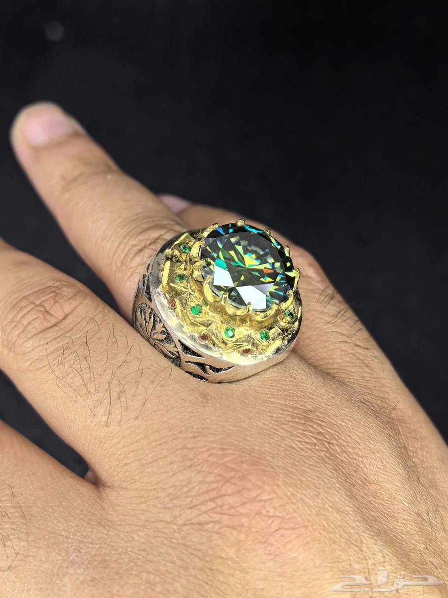 خاتم موزنايت فضة ثقيلة64412224460673110