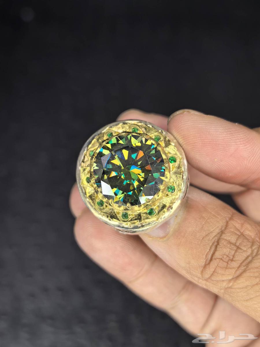 خاتم موزنايت فضة ثقيلة64412224460673112