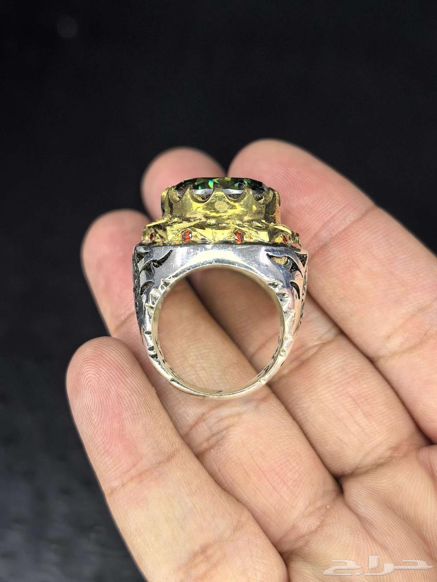 خاتم موزنايت فضة ثقيلة64412224460673113