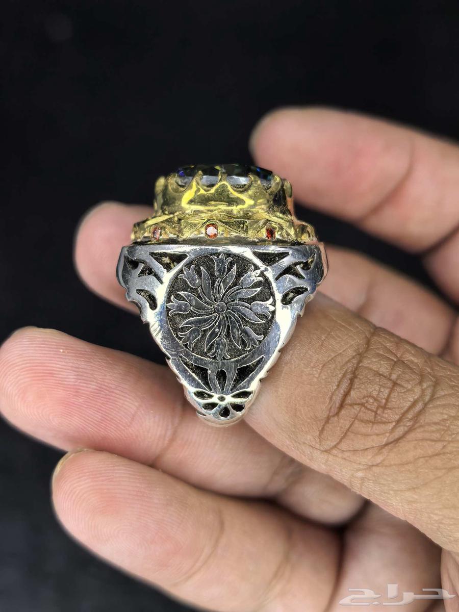 خاتم موزنايت فضة ثقيلة64412224460673111