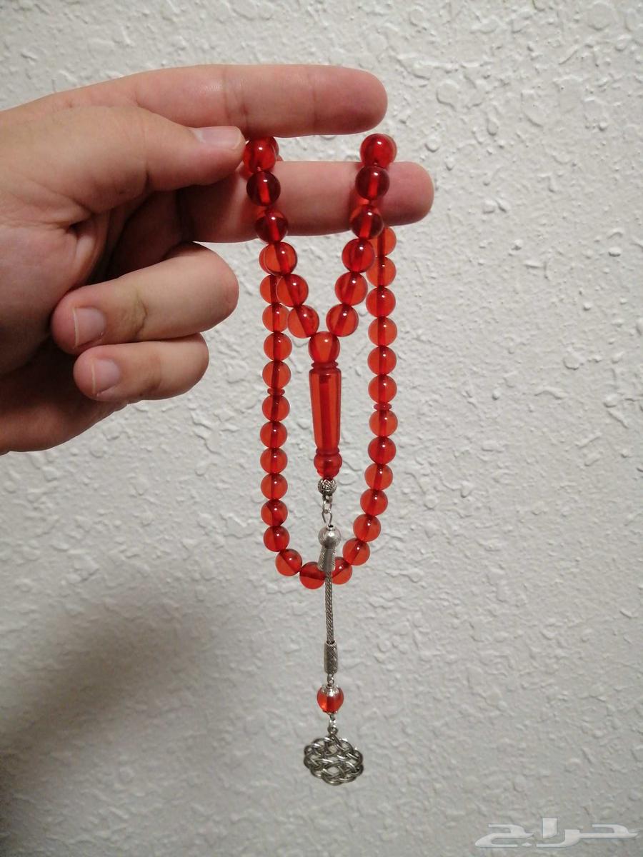 سبحة كهرمان لون دم الغزال صافيه (جديدة).64412089562369112