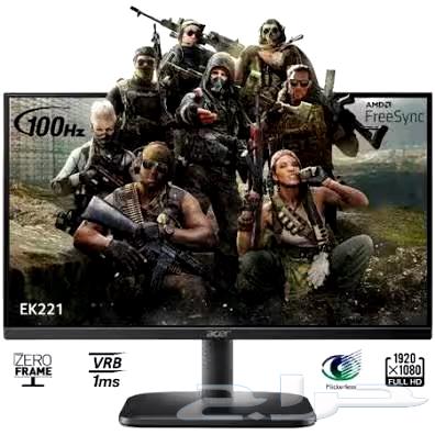 شاشة قيمنق 21 بوصة 100hz فل اتشدي جديدة مع كرتون64403283845121110