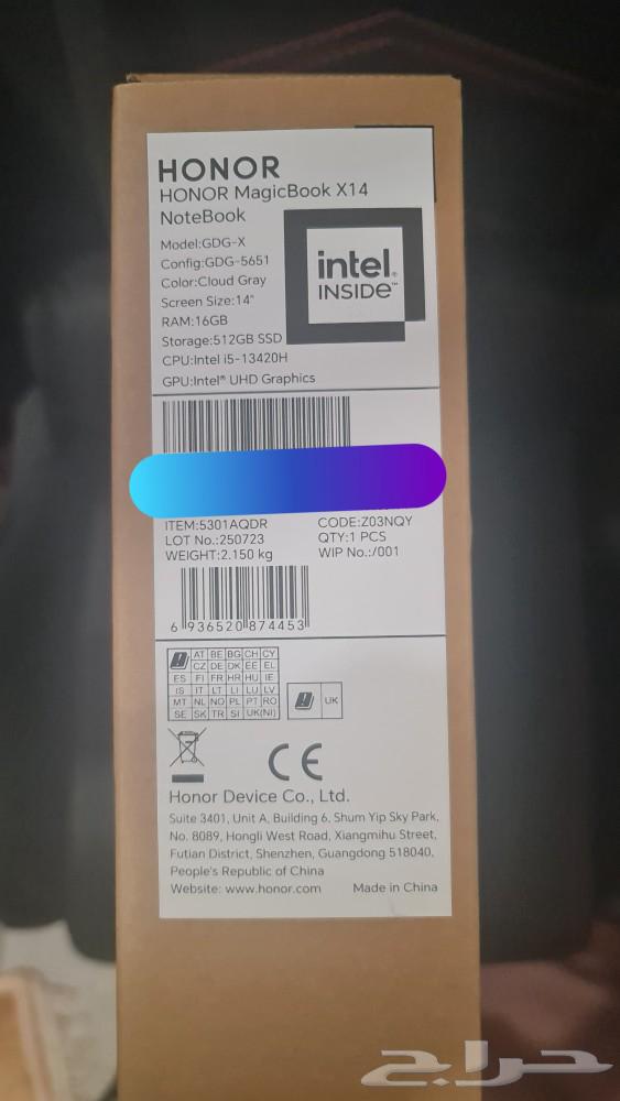 لاب توب Honor magicbook x14 جديد بالكرتون والضمان64411473640962112