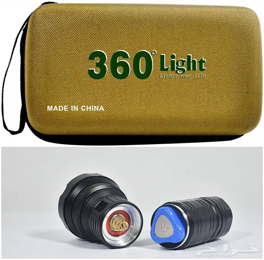 360 LED Flashlight for Travel with Charging Battery and Case64549415491843110