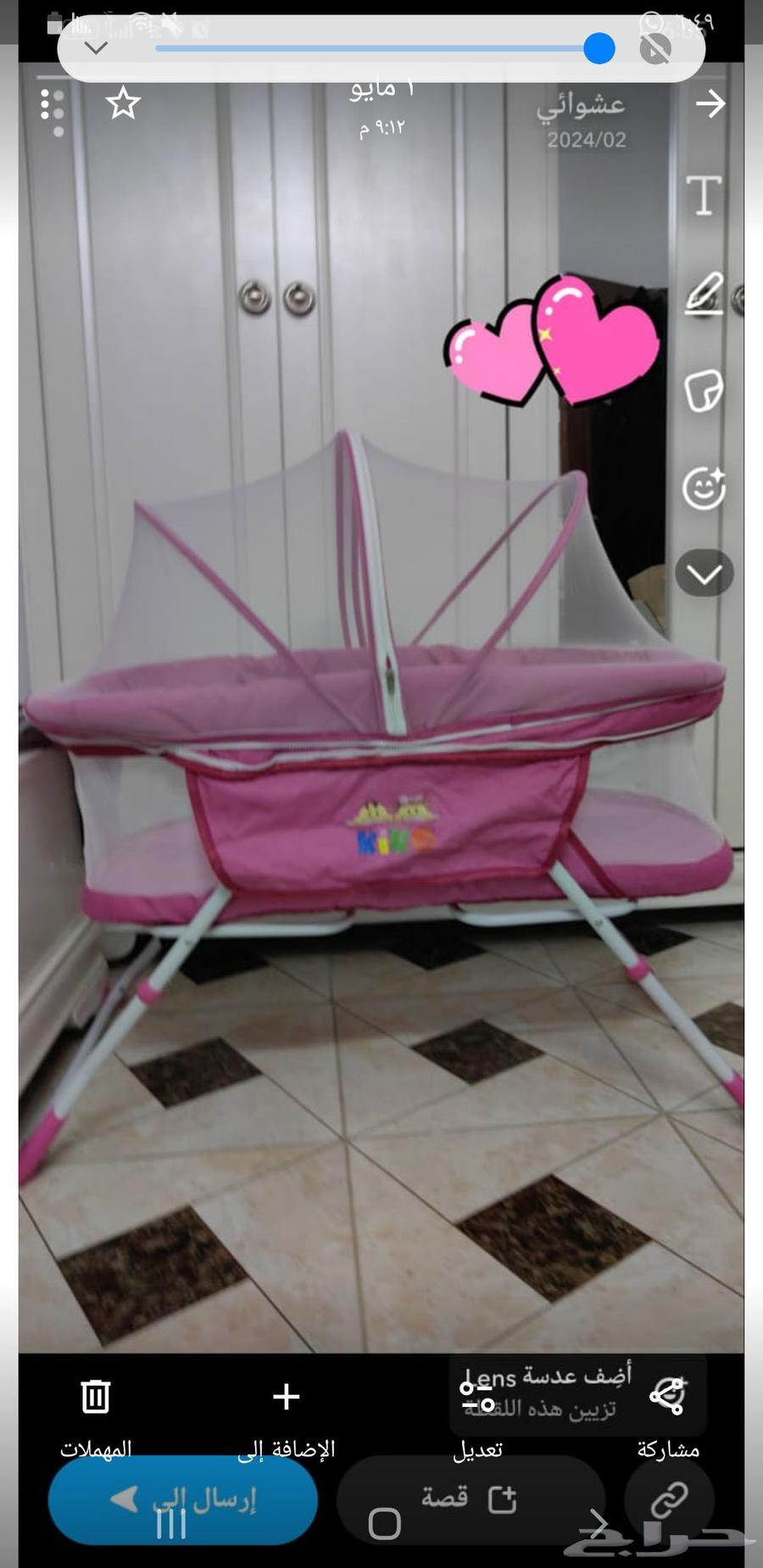 سرير طفله جديد ب200 ريال64544199038338110