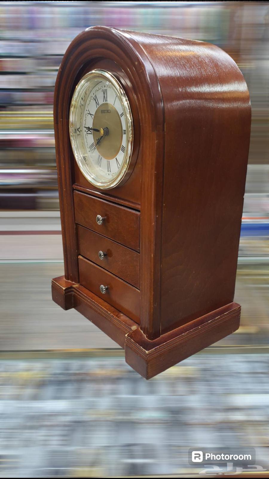 ساعة سيكو للقصور والفلل فخمة خشبية فنتج قديمة ب500ريال64544580161922114