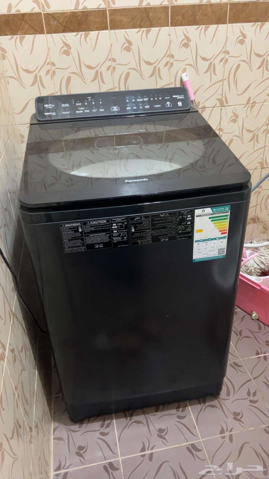 باناسونيك غسالة تعبئة علويه  16 كيلو اسود فضي جديده ونظيفه64545231475585110
