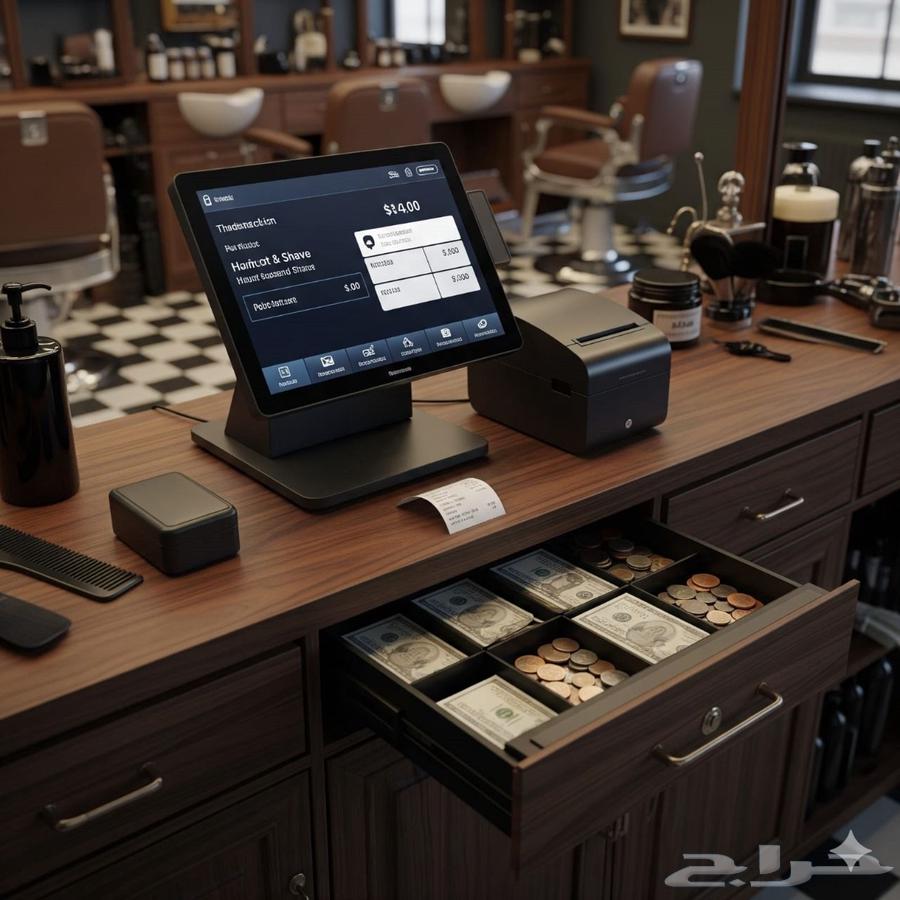 جهاز كاشير لمس لمحل حلاق رجالي64552363363969110