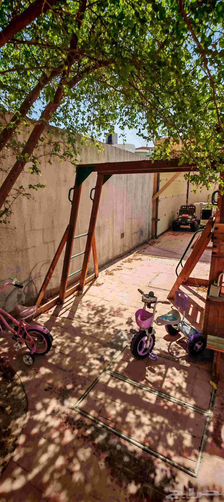 Children's playground slide, swings, and climbing set64551618797442111