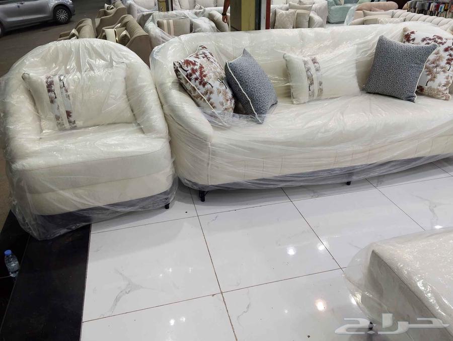 طقم كنب 11 شخص ثلاث كبير واثنين مفرد قماش بكليه64544114894849114