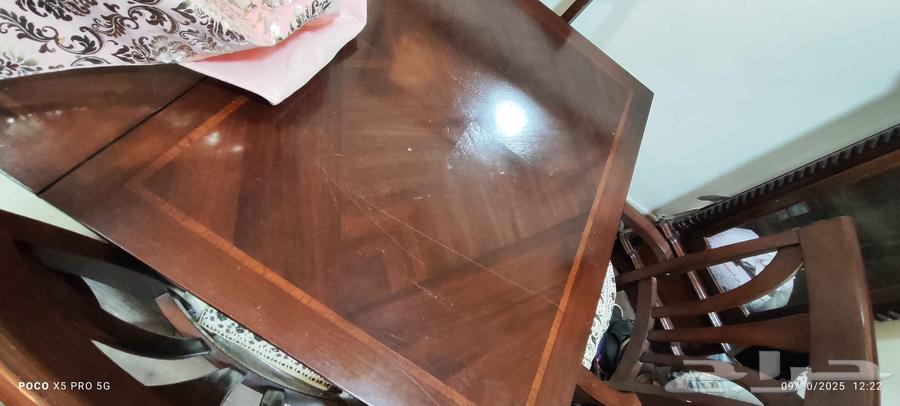 البيع عاجل طاولة سفره 8 اشخاص قابله للتصغير خشب ماليزي64546692662658111