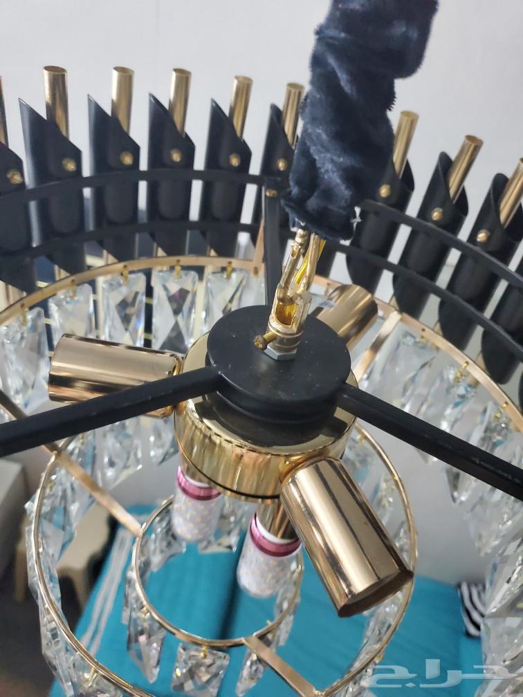 نجفة كريستال ذهبي واسود64550817573507112