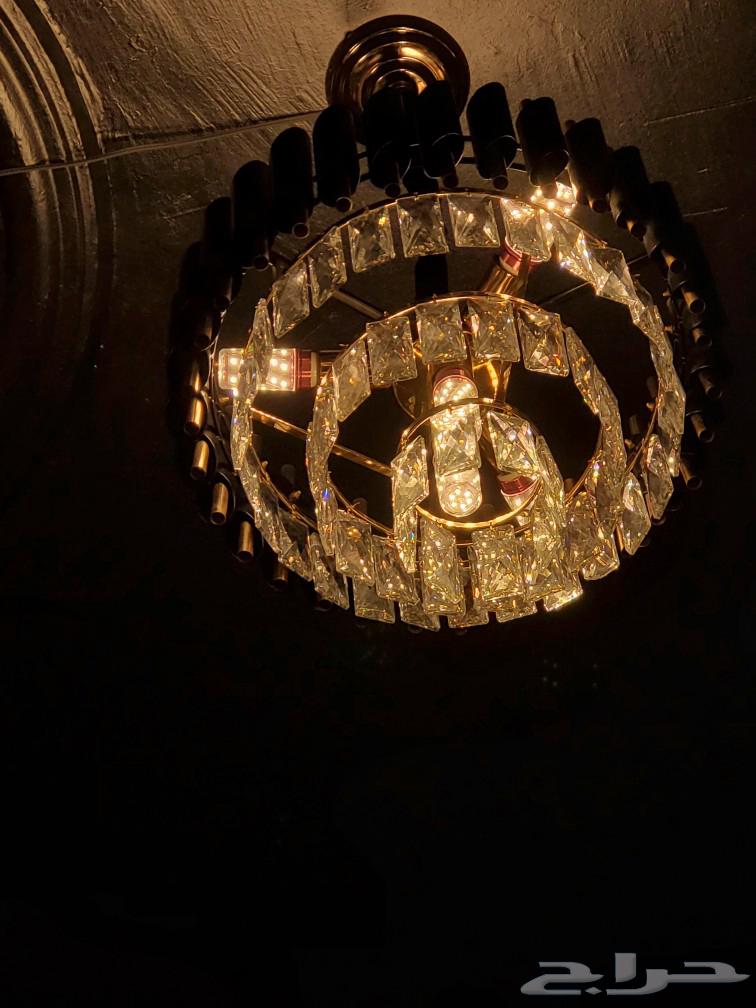 نجفة كريستال ذهبي واسود64550817573507111