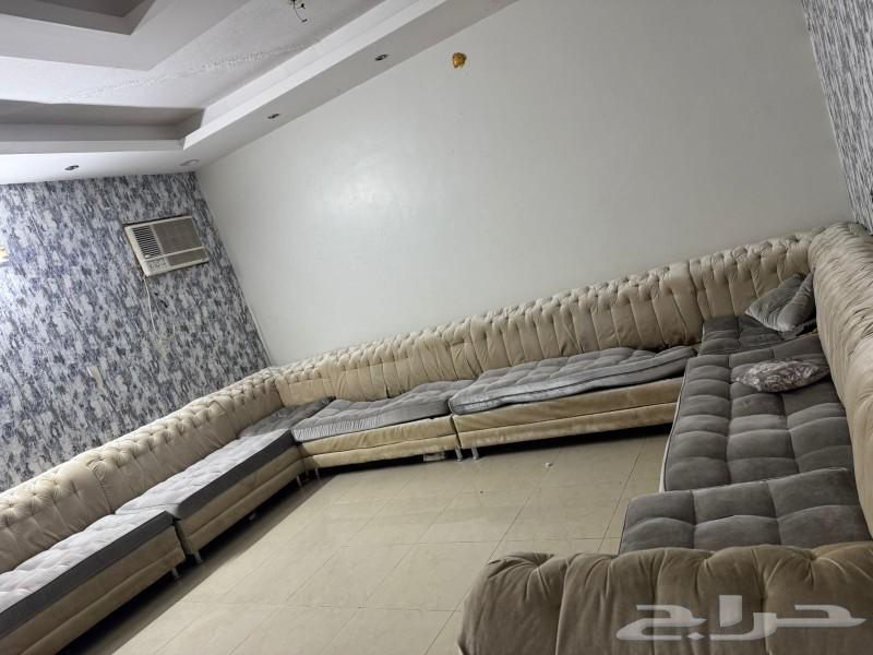 كنب للبيع حرف يو خشب64548883338881110