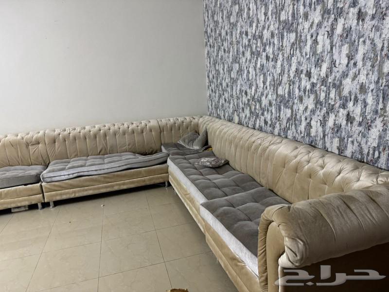 كنب للبيع حرف يو خشب64548883338881112