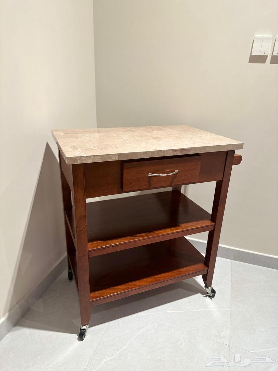 Dining table with 8 chairs _ serving cart _ buffet.64547429719298111