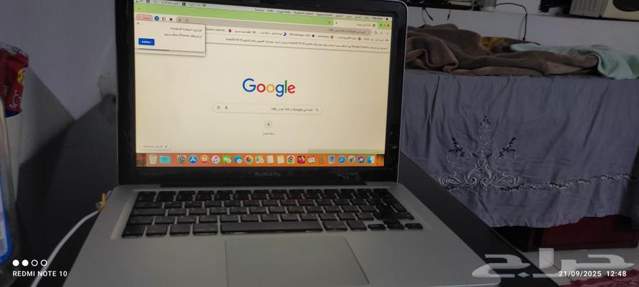 جهاز ماك بوك برو 2012 مع الشاحن شغال تمام رامات 8 هارد 25664556721011203113