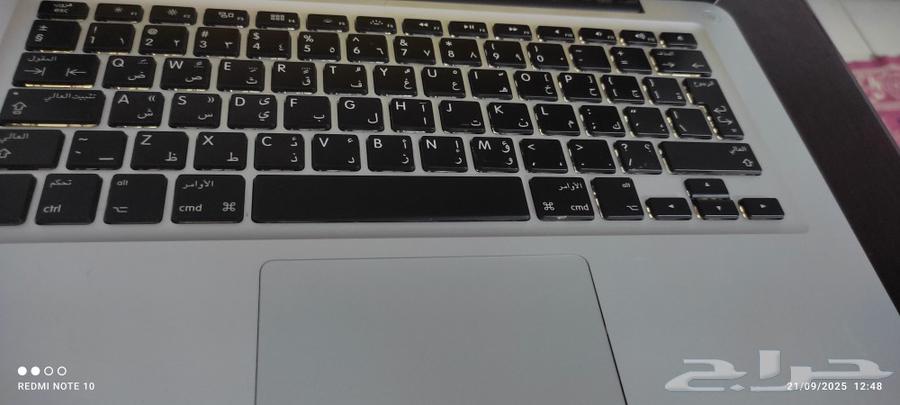 جهاز ماك بوك برو 2012 مع الشاحن شغال تمام رامات 8 هارد 25664556721011203111