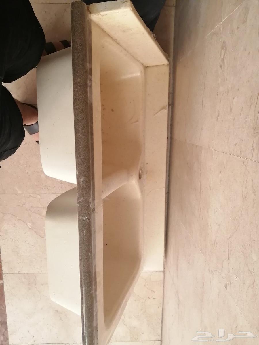 مجلى مطبخ مغسلة مطبخ رخام صناعي بحوضين64558363742593111