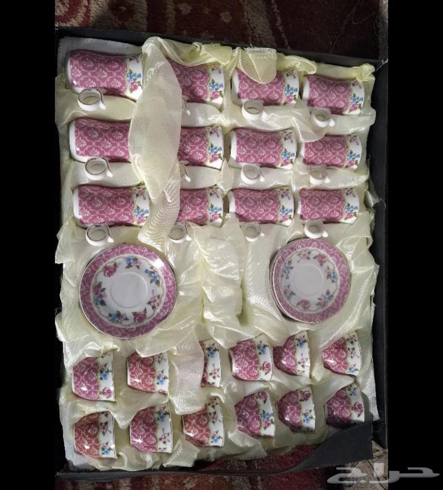 طقم فناجيل قهوة وشاي جديد مع كرتون64554272966274110
