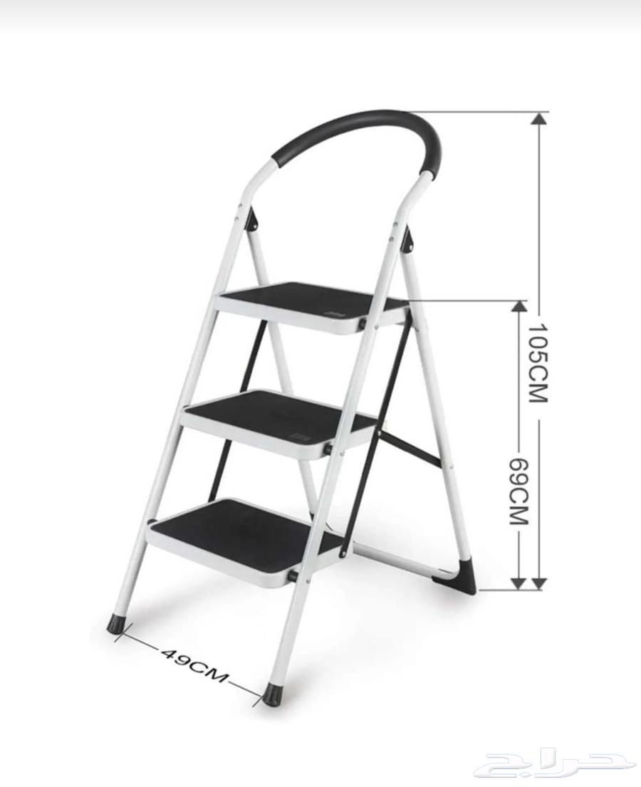 سلم قابل للطي بثلاث خطوات شكل جميل وعملي للبيع في مكة64560888645251110