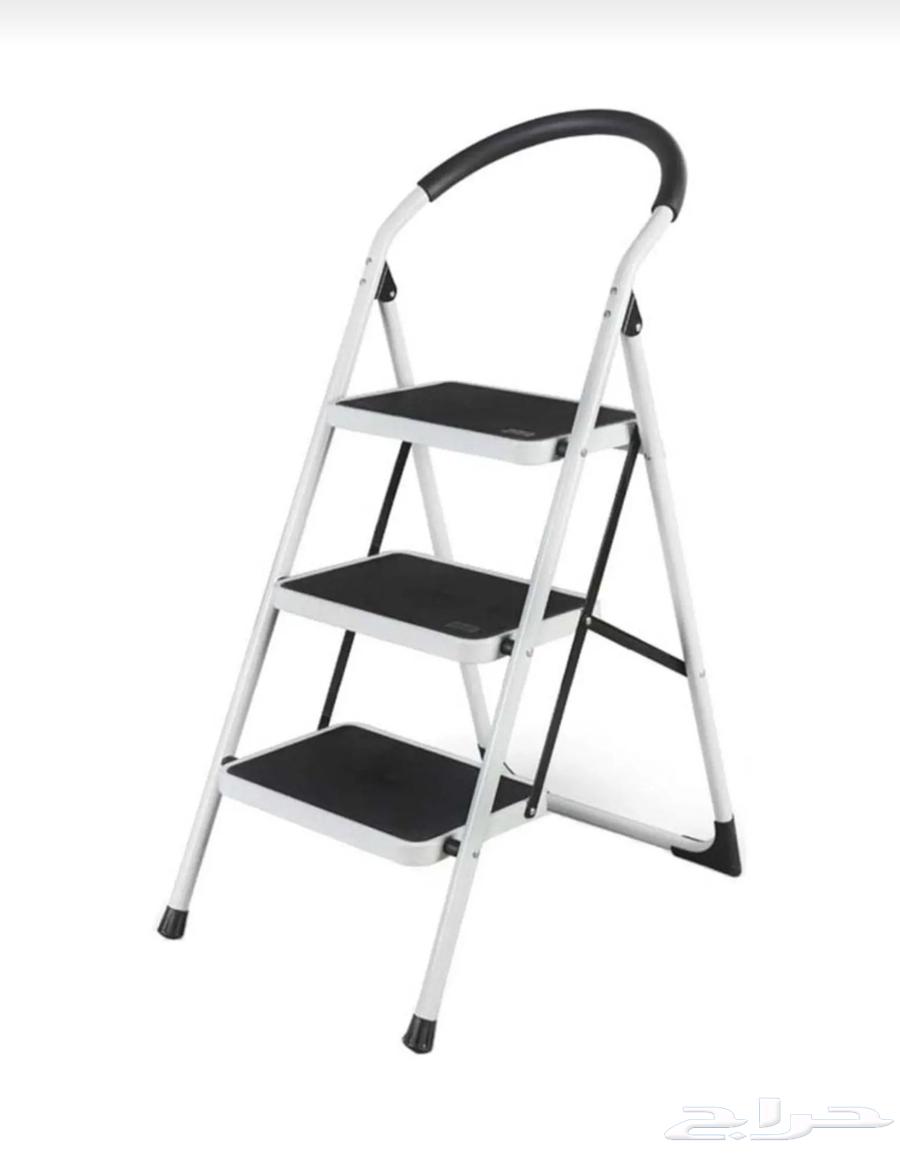 سلم قابل للطي بثلاث خطوات شكل جميل وعملي للبيع في مكة64560888645251112