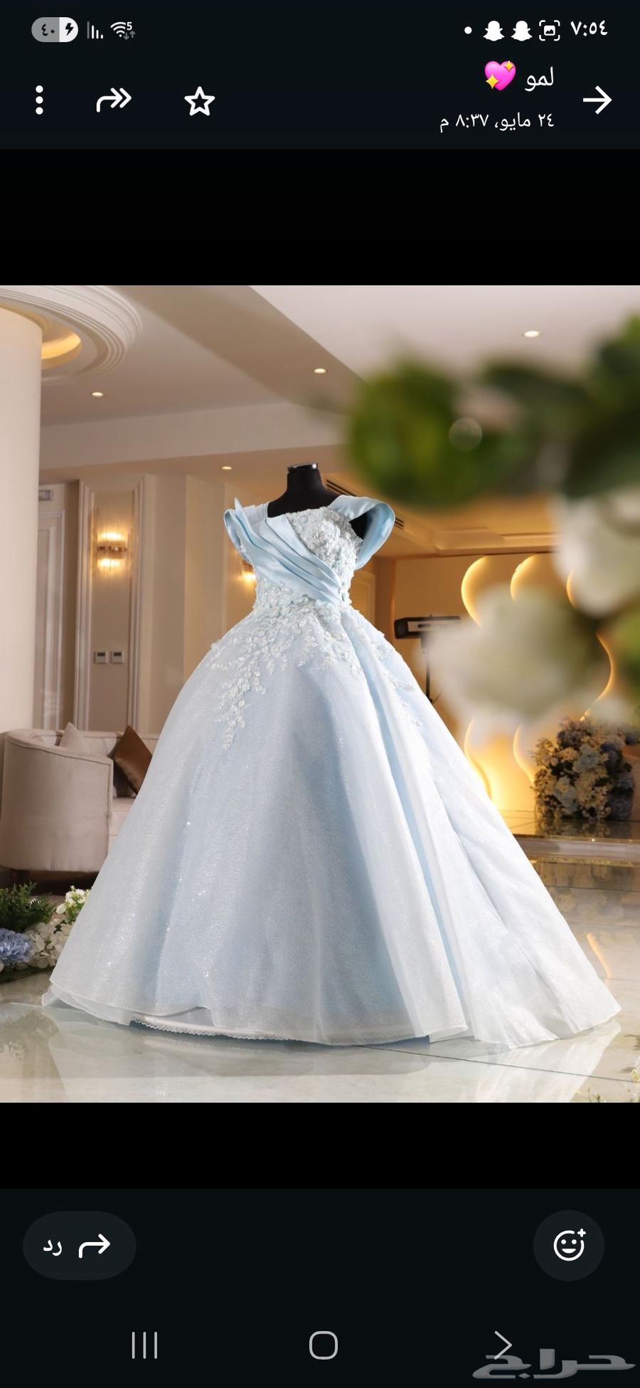 فستان ملكة للبيع لبسه واحده فقط64560332872451111