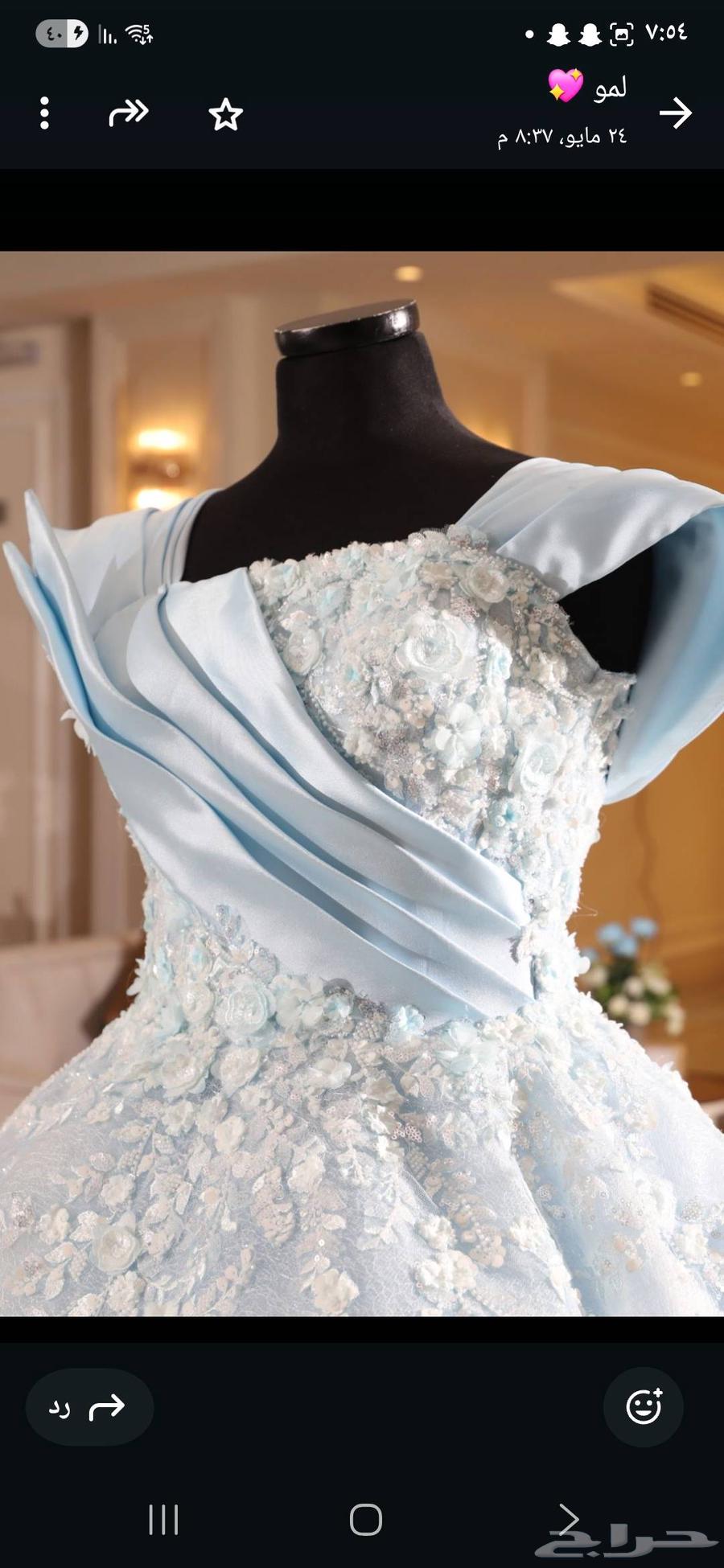 فستان ملكة للبيع لبسه واحده فقط64560332872451110