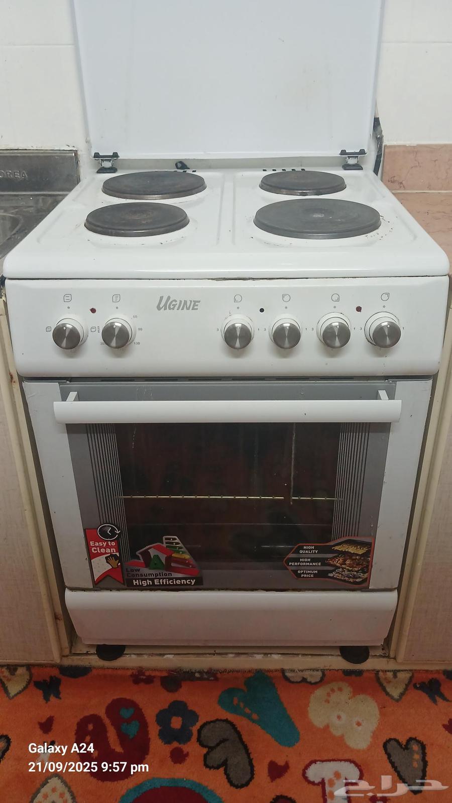 فرن كهربائي ماركة يوجين إستعمال نظيف جدآ ليس به أي عيوب64561602184321110
