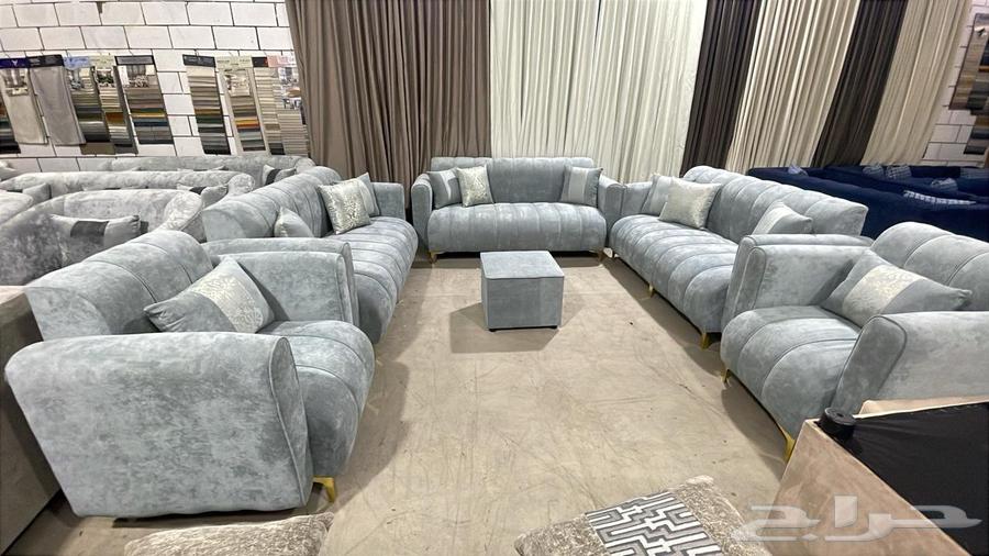 طقم كنب 11 شخص ثلاث كبير واثنين مفرد جاهز وبسعر المصنع عرض64557754621697110