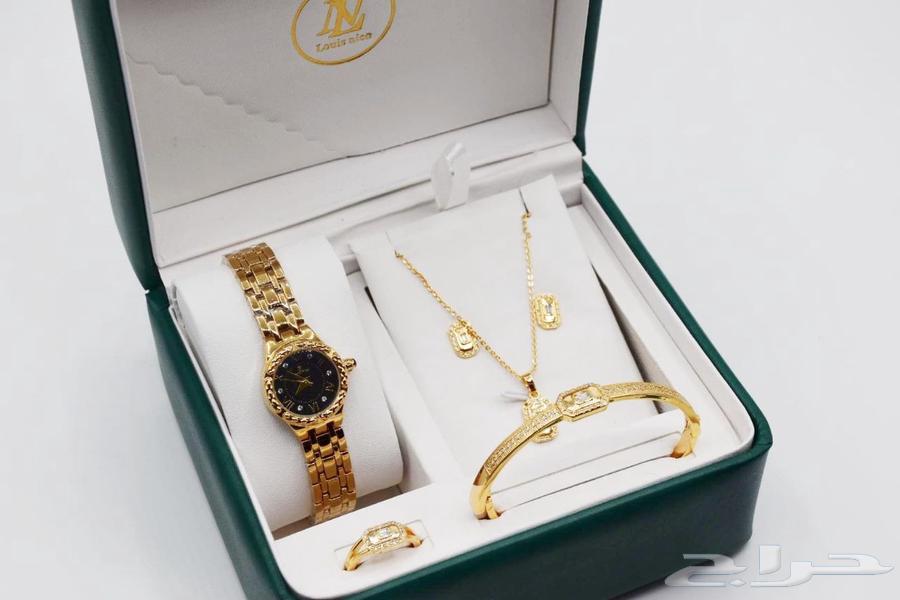 طقم هدايا كامل لون ذهبي (ساعة دائرية)64559057460353110