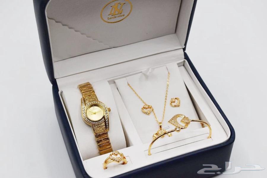 طقم هدايا كامل لون ذهبي (ساعة دائرية)64559057460353113