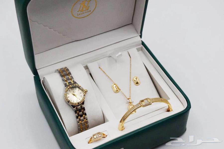 طقم هدايا كامل لون ذهبي (ساعة دائرية)64559057460353111