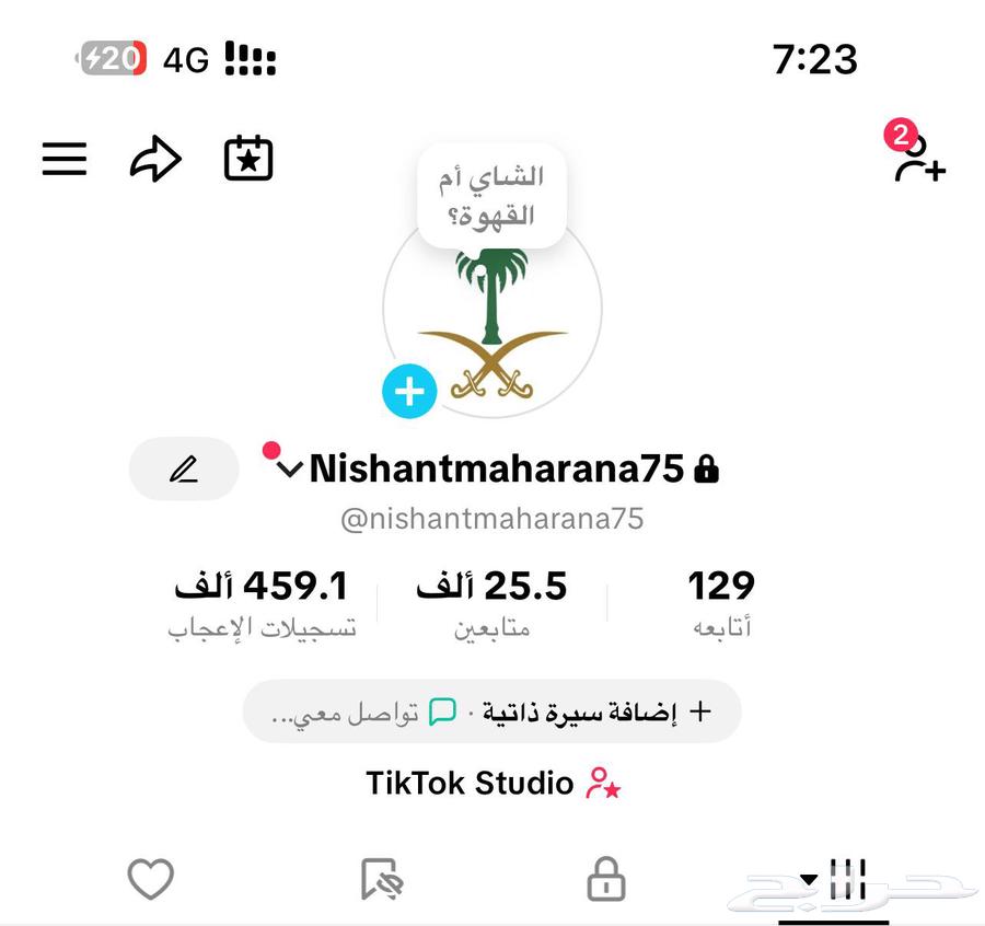 للبيع حساب تك توك64560628332803110