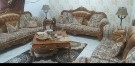 Sofa for sale 3 large and 2 single, tables, lamps, and cabinet64554774449411112