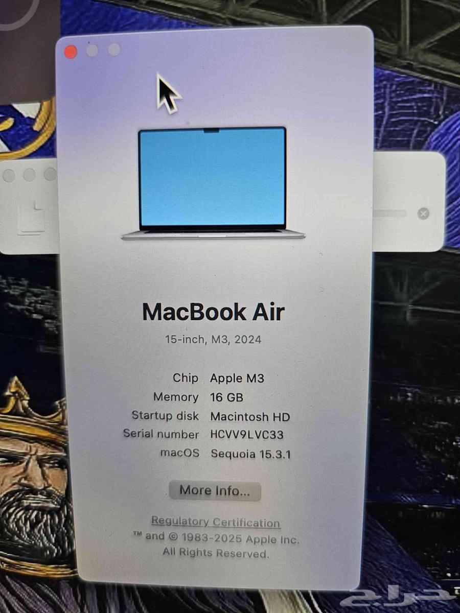 MacBook Air 2024, brand new condition from Extra, 512GB storage, 16GB RAM64556328296706114