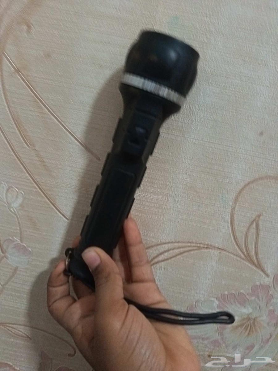 Antique flashlight priced at 50 riyals, works but needs its own battery64557085520641110